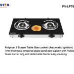 POLYSTAR 2 BURNER TABLE GAS COOKER (YELLOW ROSE)