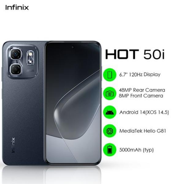 Infinix Hot 50i - 6.78" 4GB + 128GB 5000mAh Android 14
